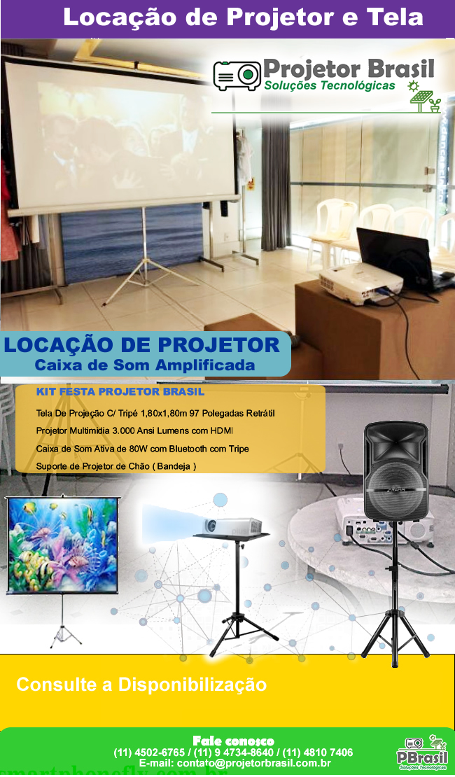Locação de projetor Embu-Guaçu